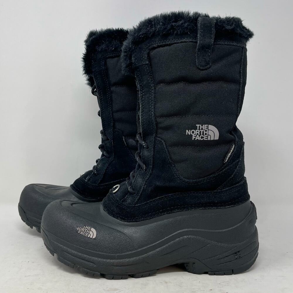 The North Face Black Shellista Waterproof Insulated Winter Boots Girls 4
